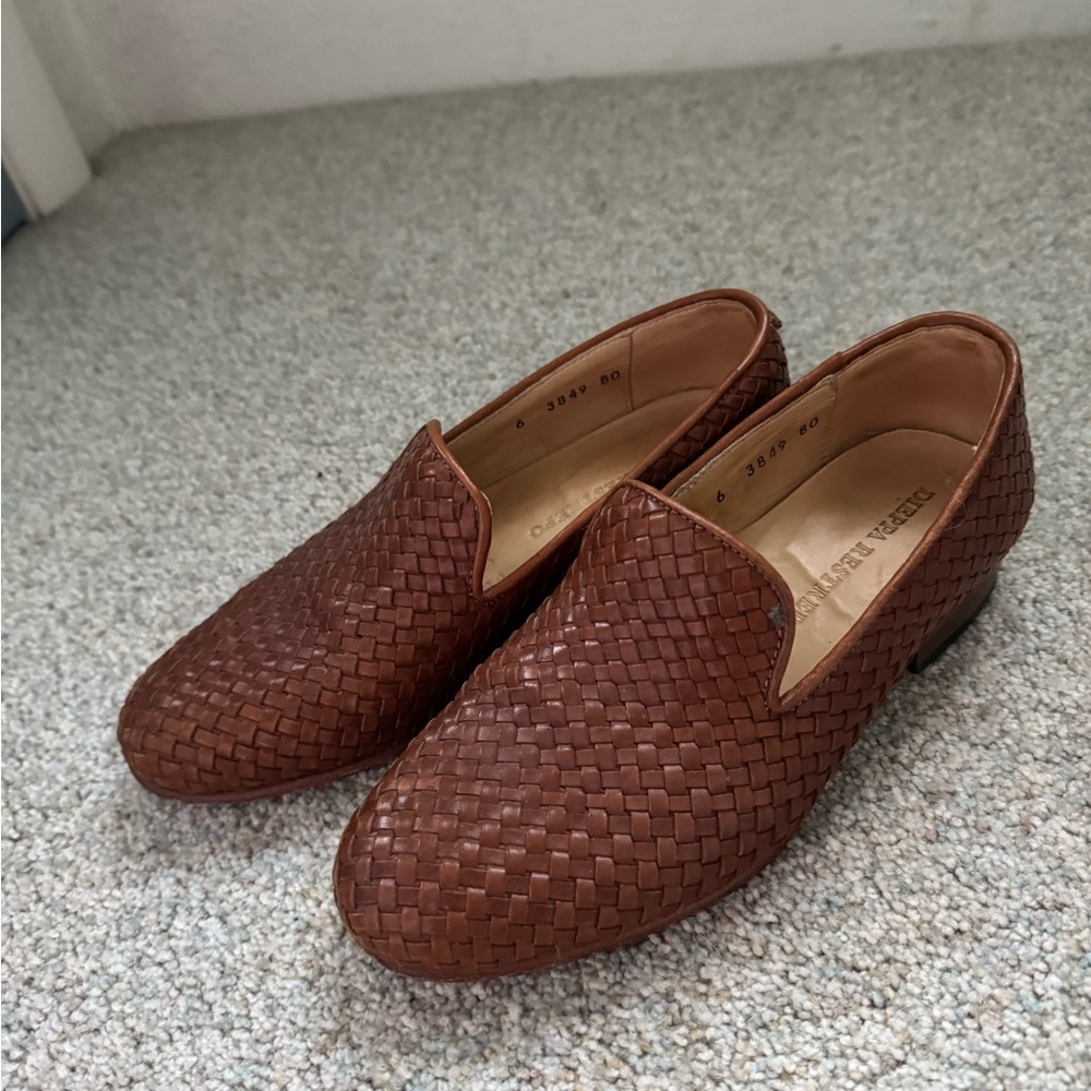 Dieppa Restrepo Brown Woven Loafers size 6